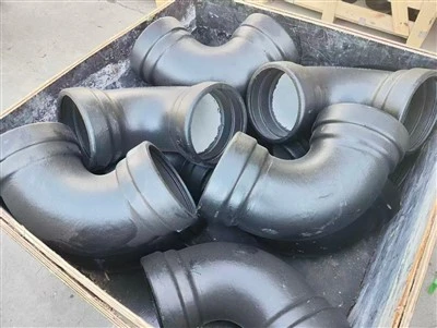 DN200 Enchufe doble de hierro dúctil curva de 90 grados